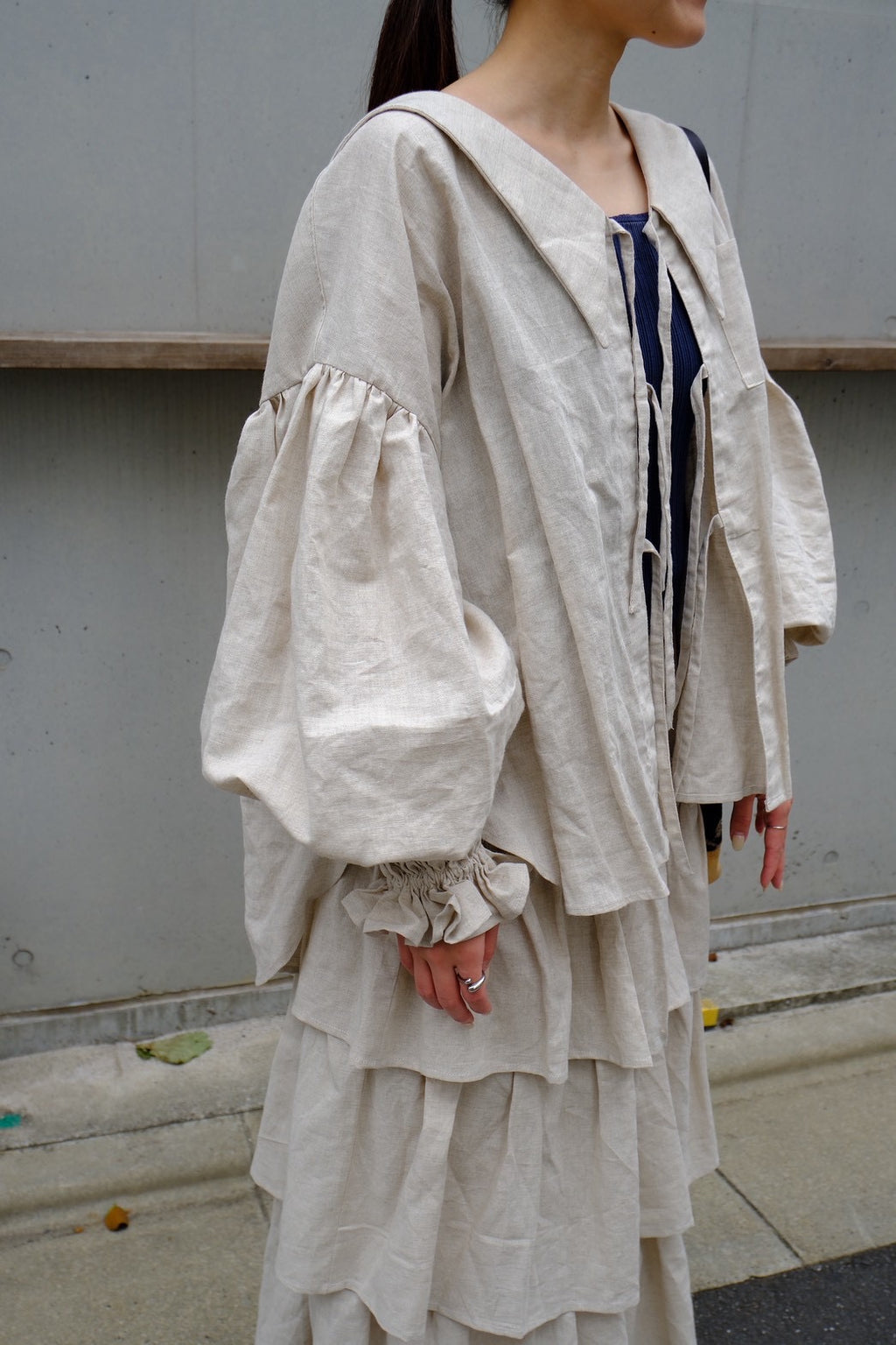 sailor puff blouse - écru