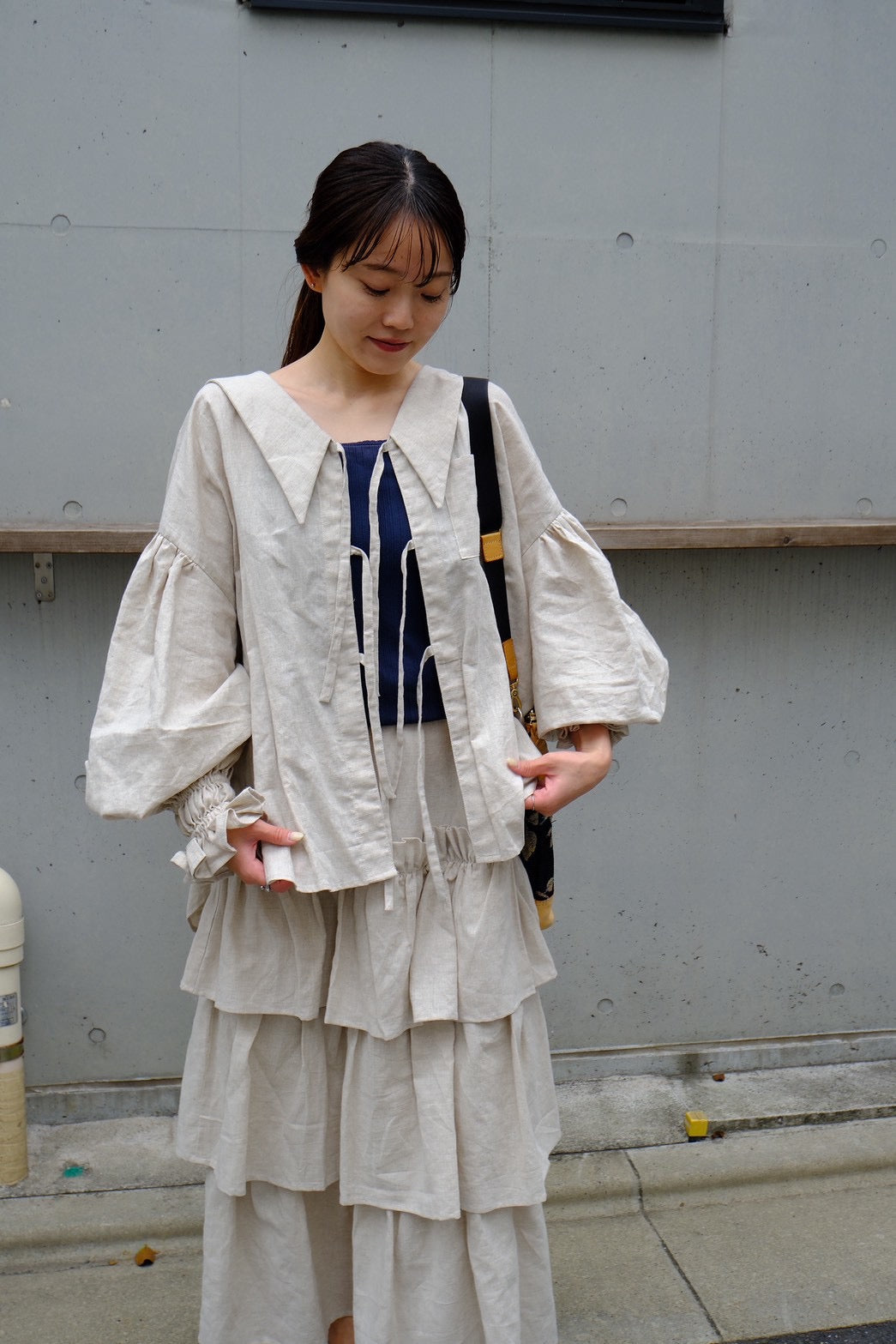 sailor puff blouse - écru