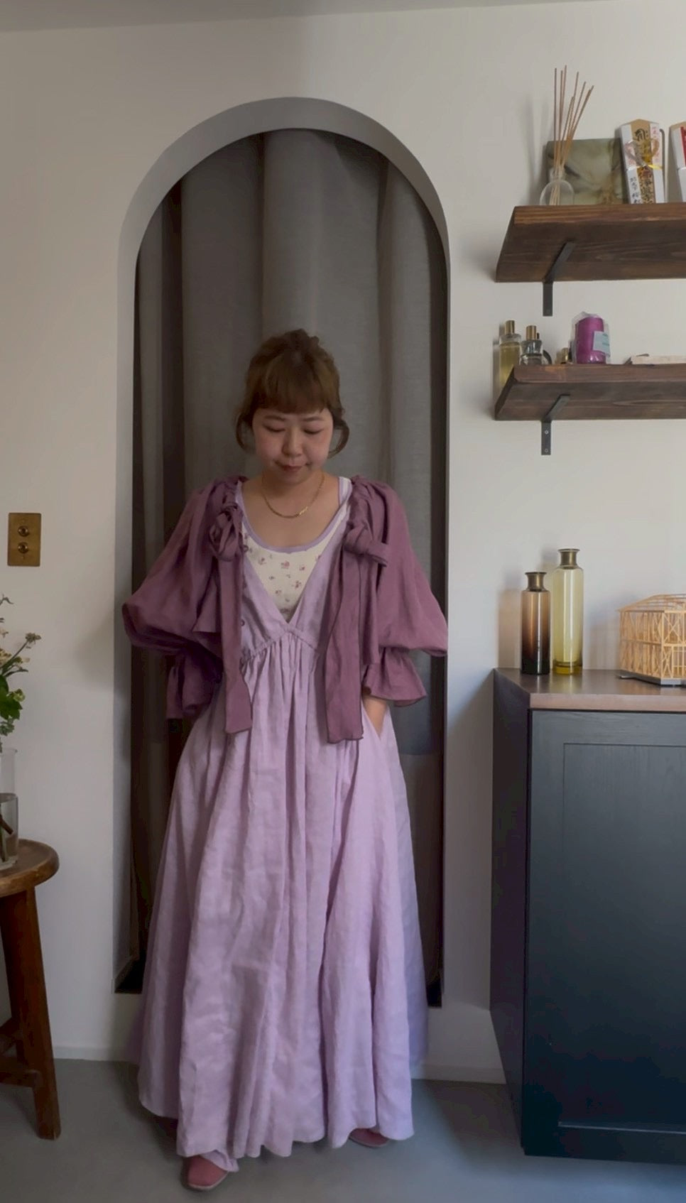 frappé cami dress (lavender pink)