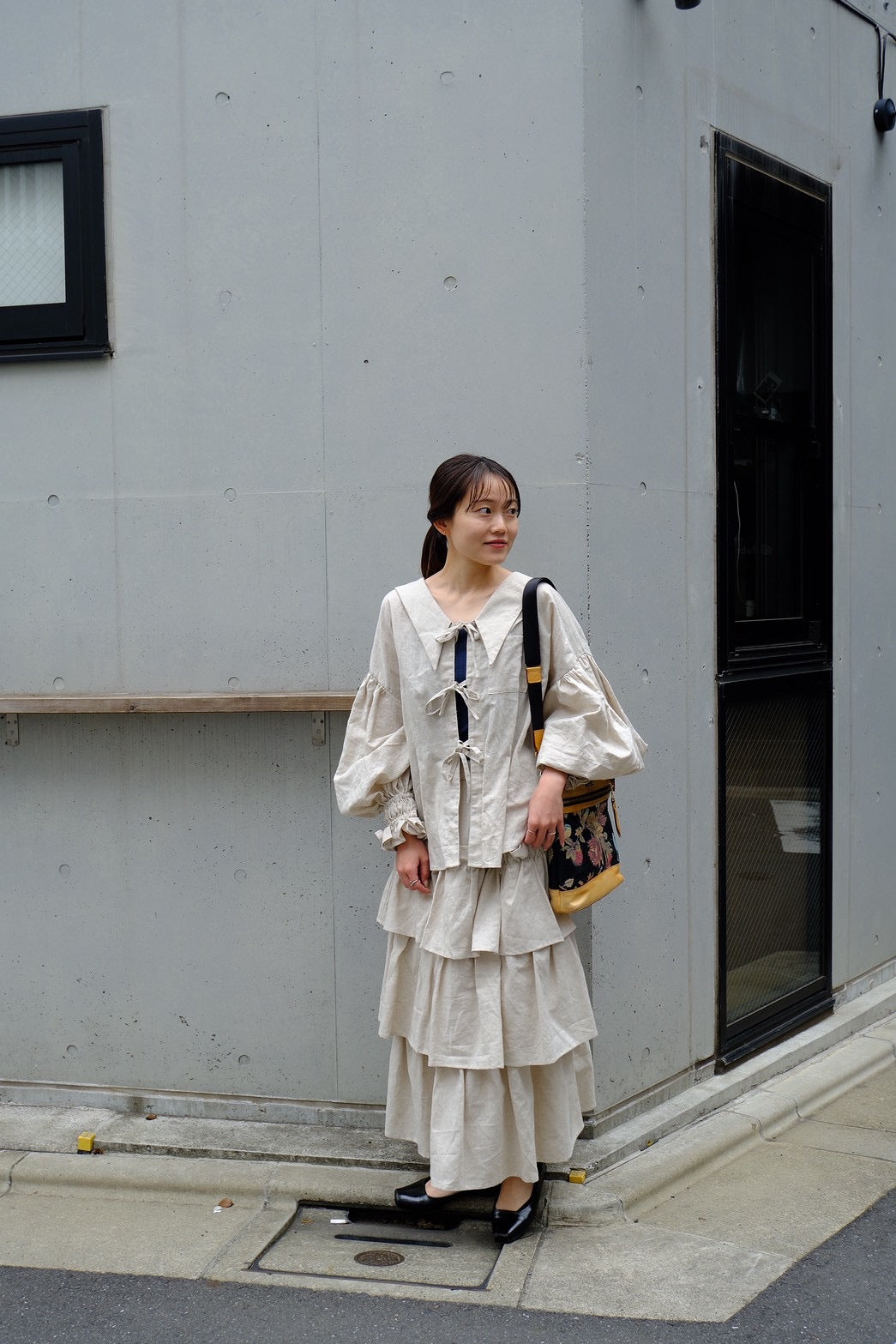 sailor puff blouse - écru