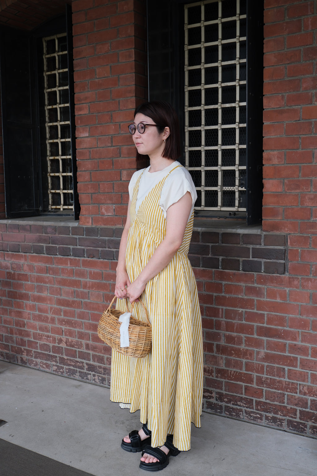 frappé cami dress(mustard)