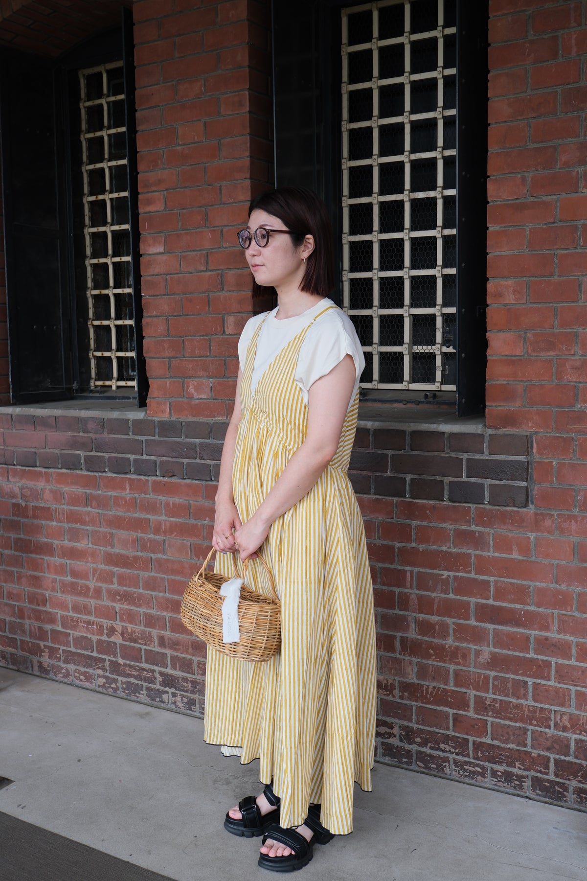 frappé cami dress(mustard)