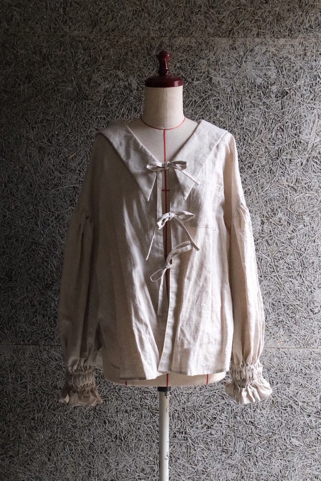 sailor puff blouse - écru