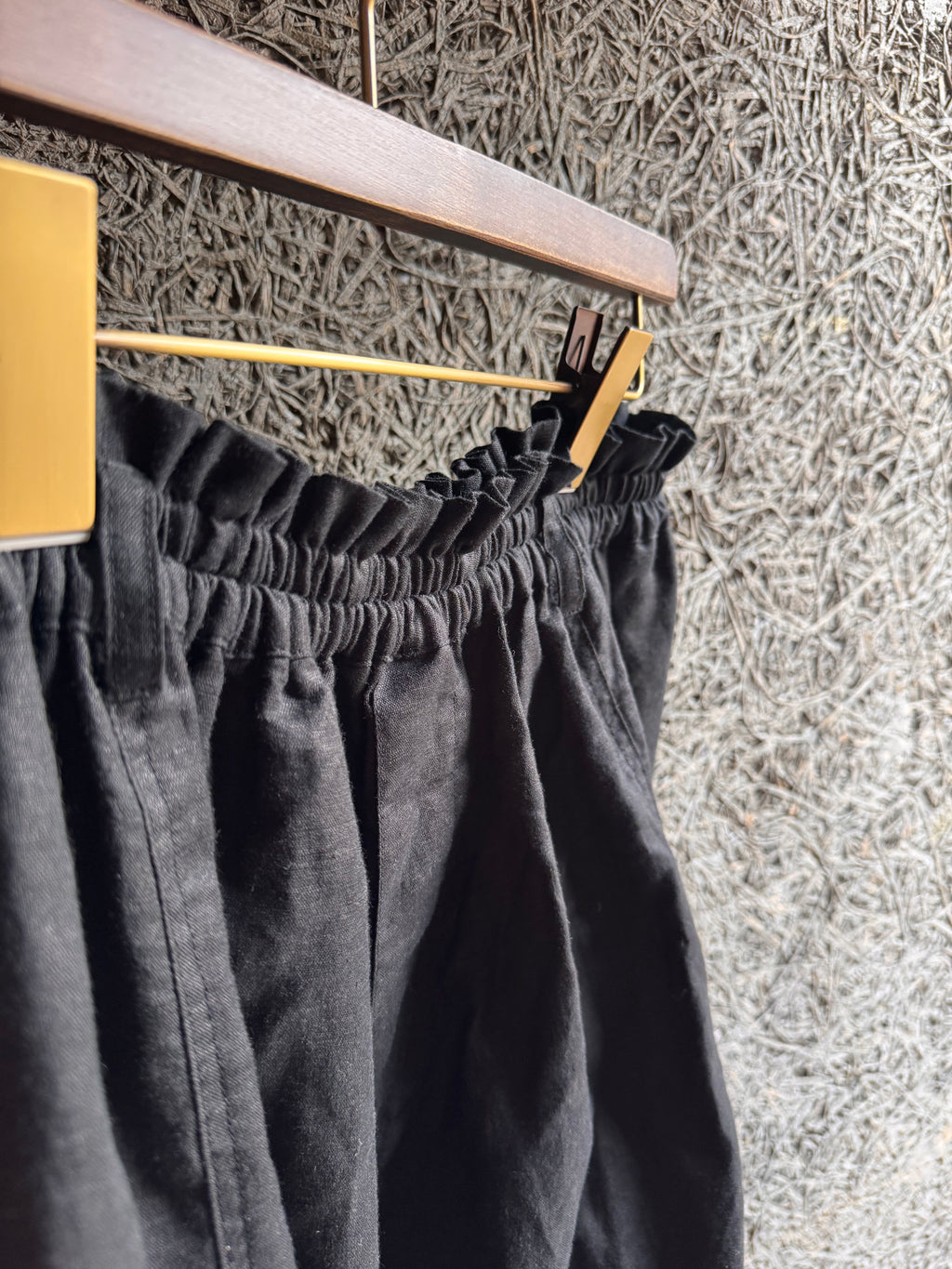 balloon puff pants-black
