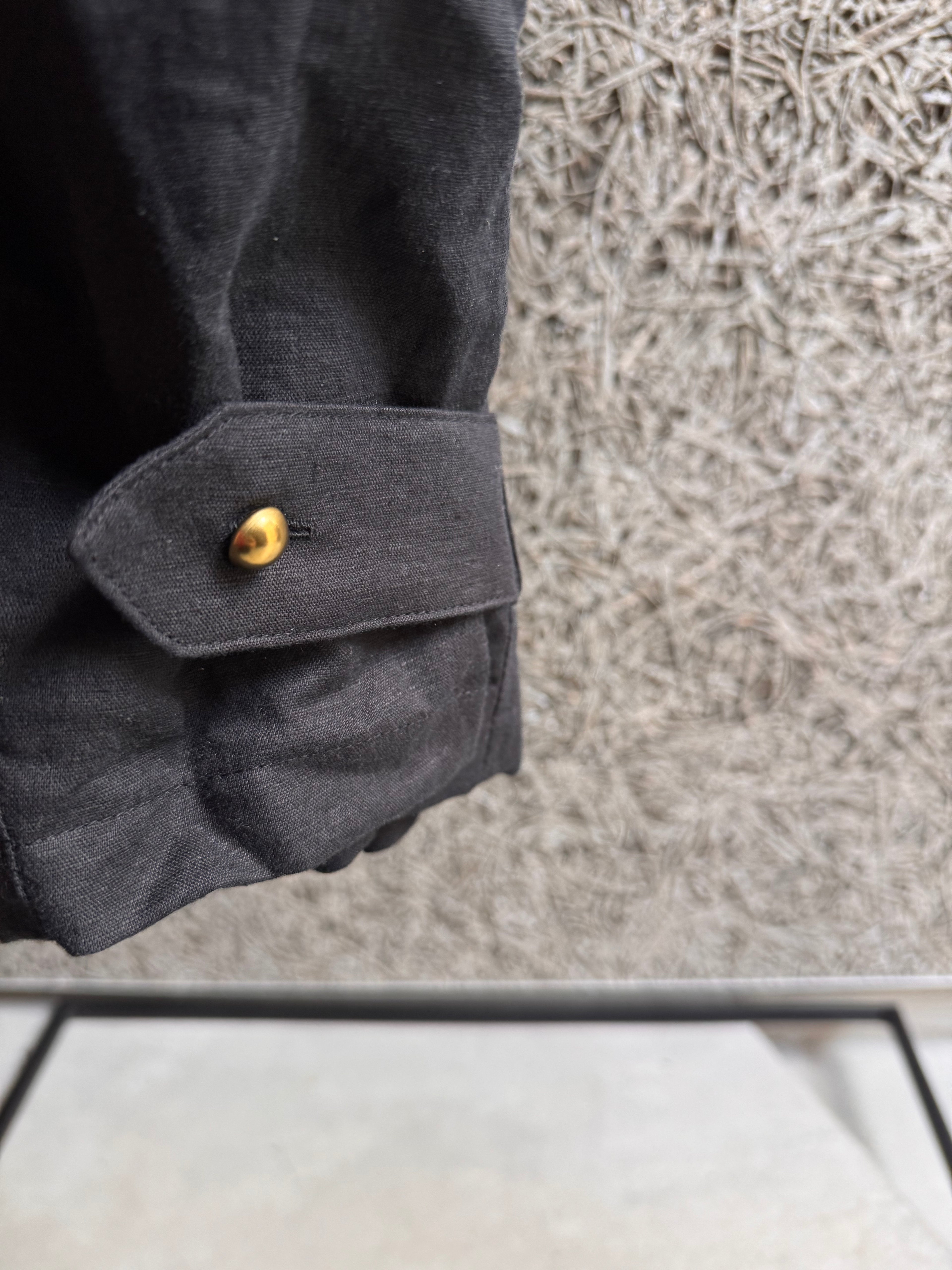 balloon puff pants-black