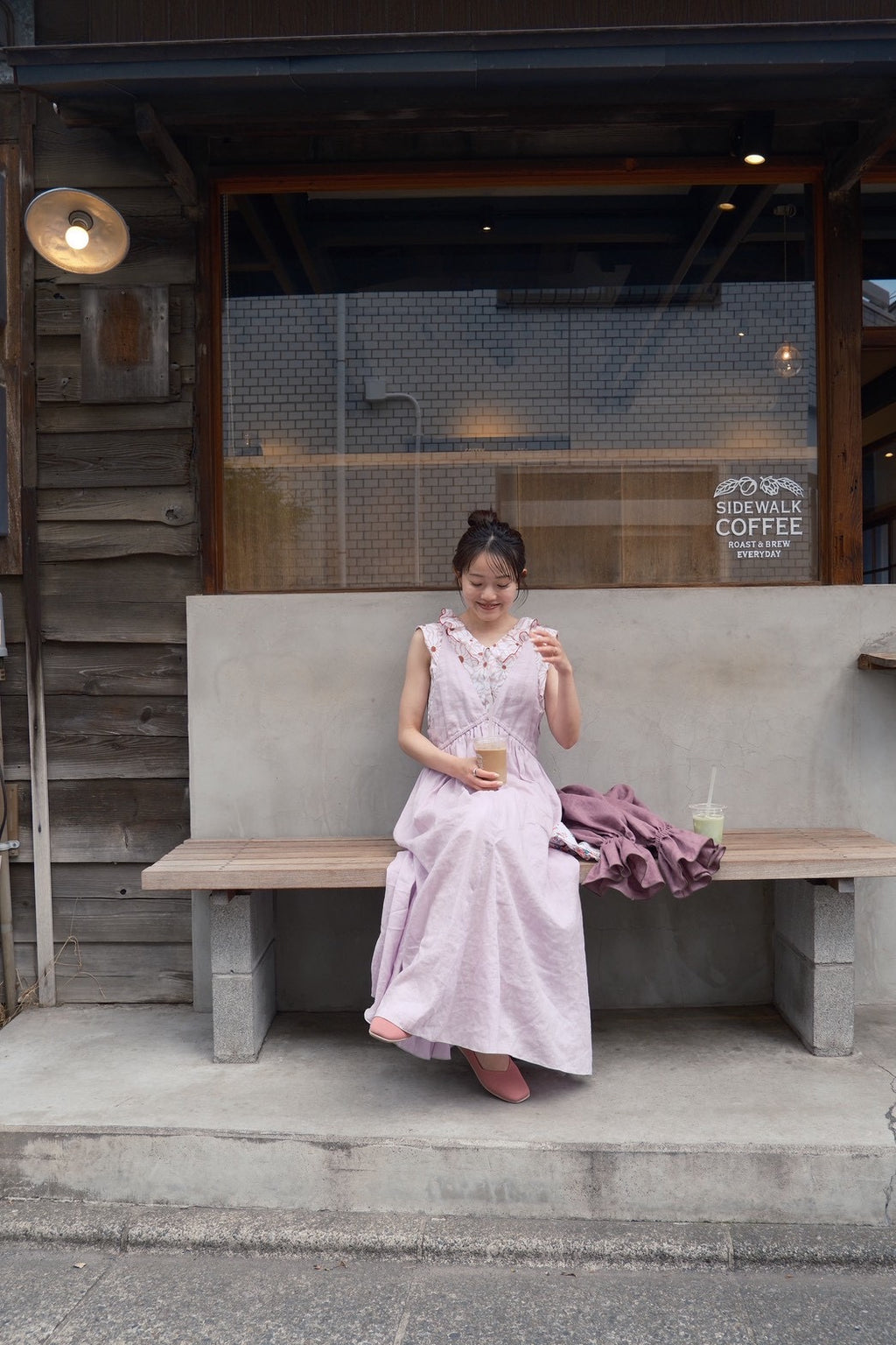 frappé cami dress (lavender pink)