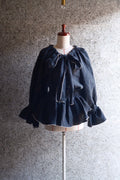 【予約】ribon puff peplum(black)