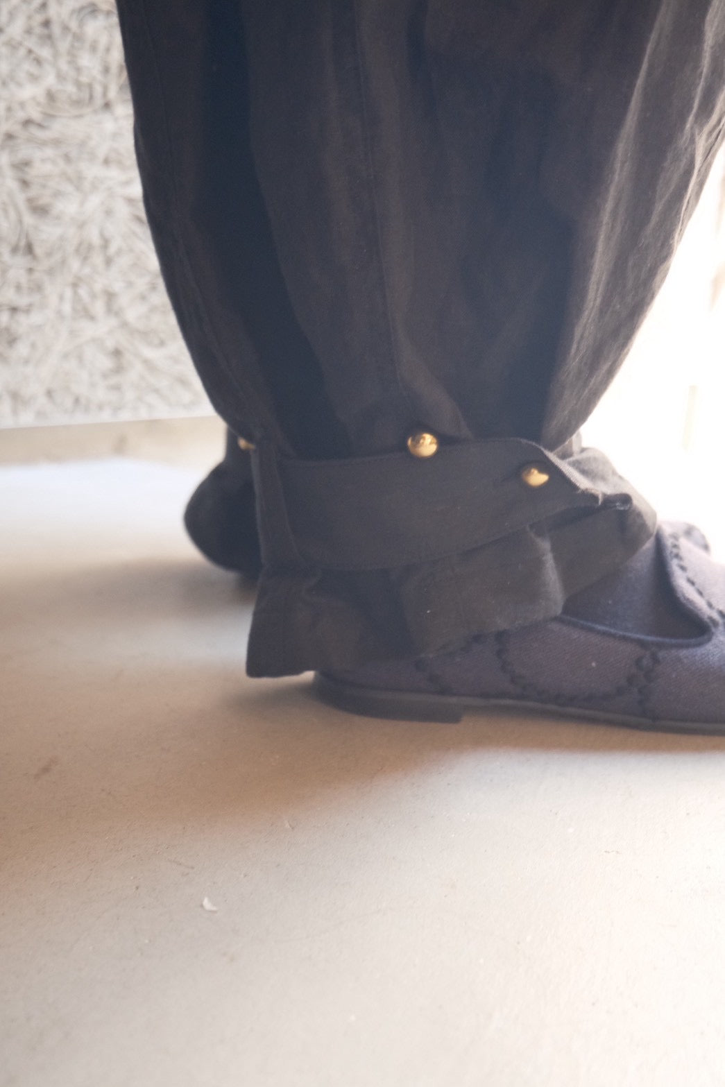 balloon puff pants-black