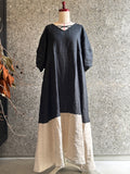 cross linen dress