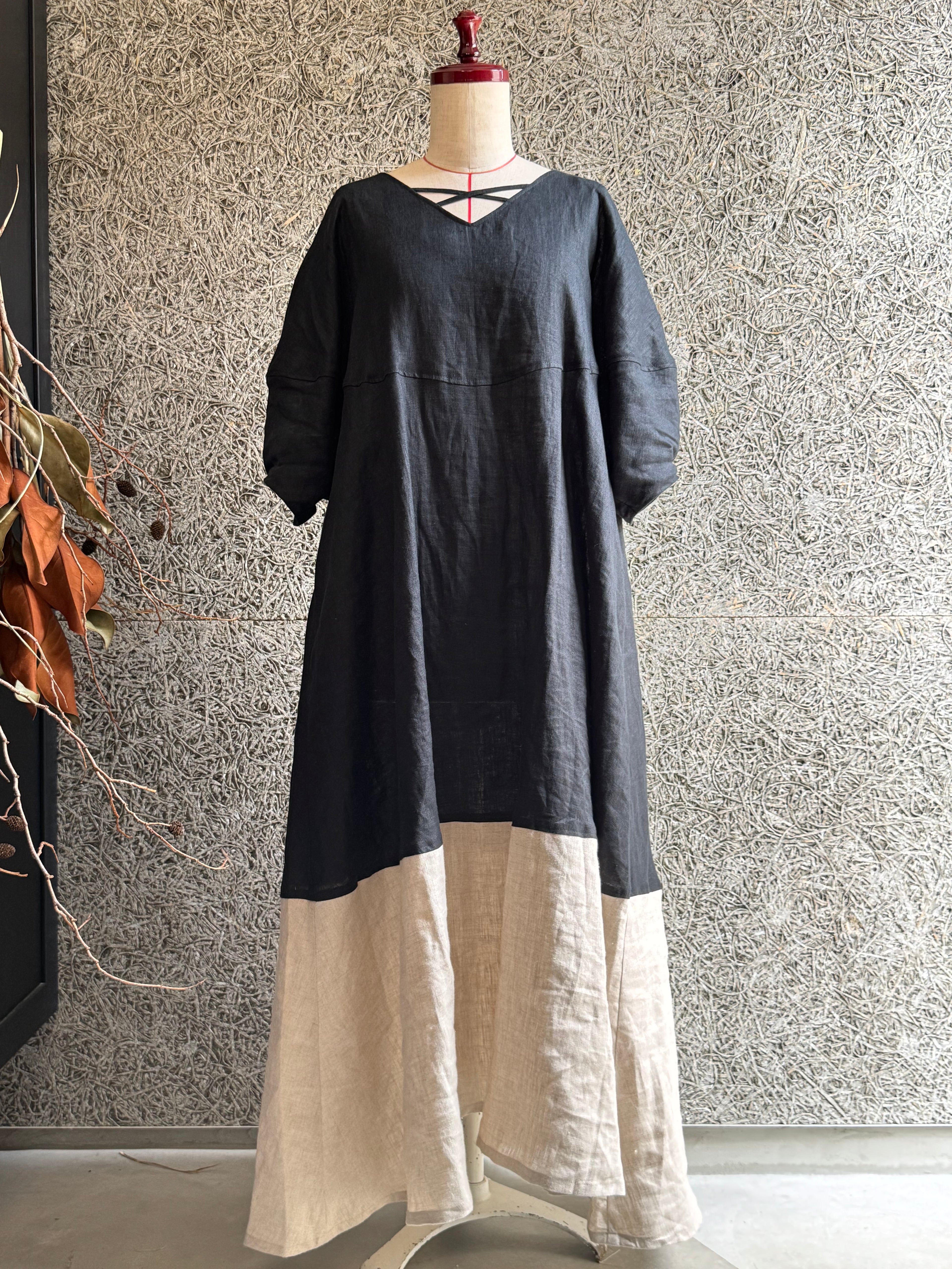 cross linen dress