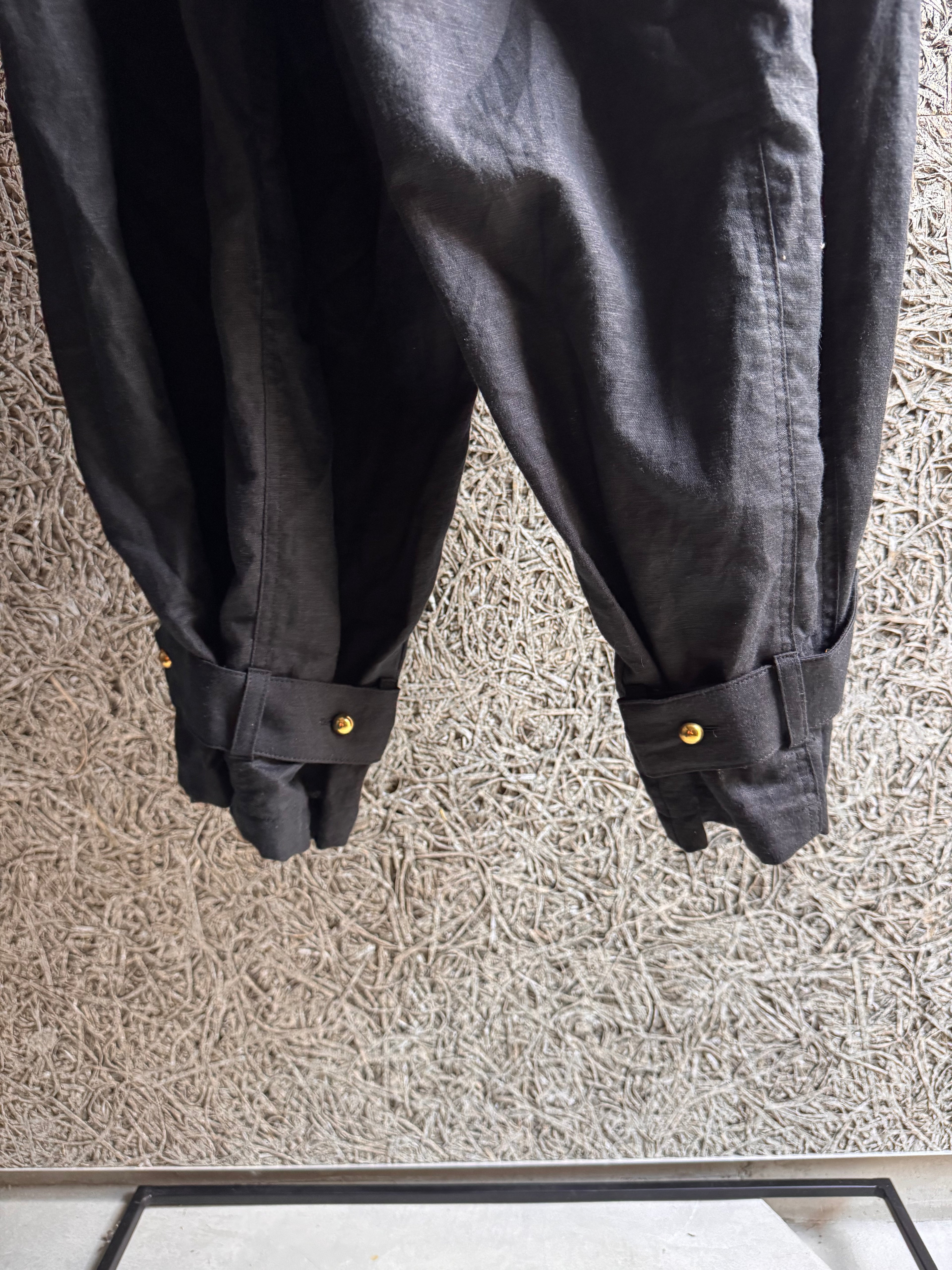 balloon puff pants-black