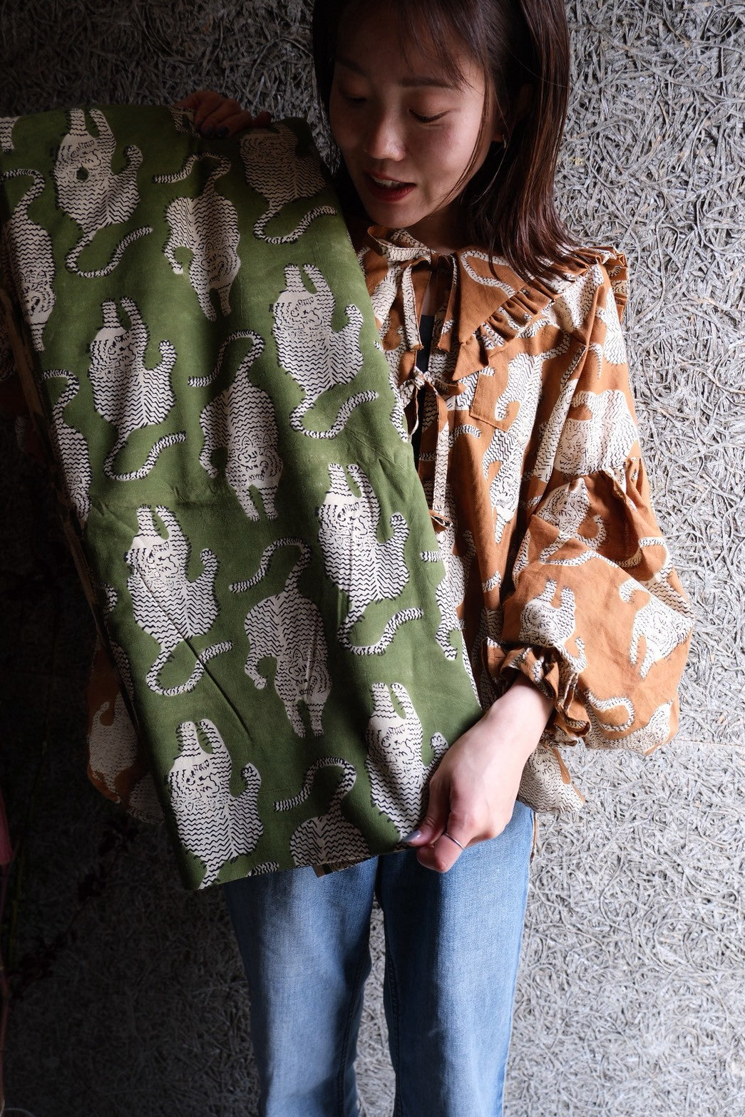 sailor puff blouse ｜ BLOCK PRINT