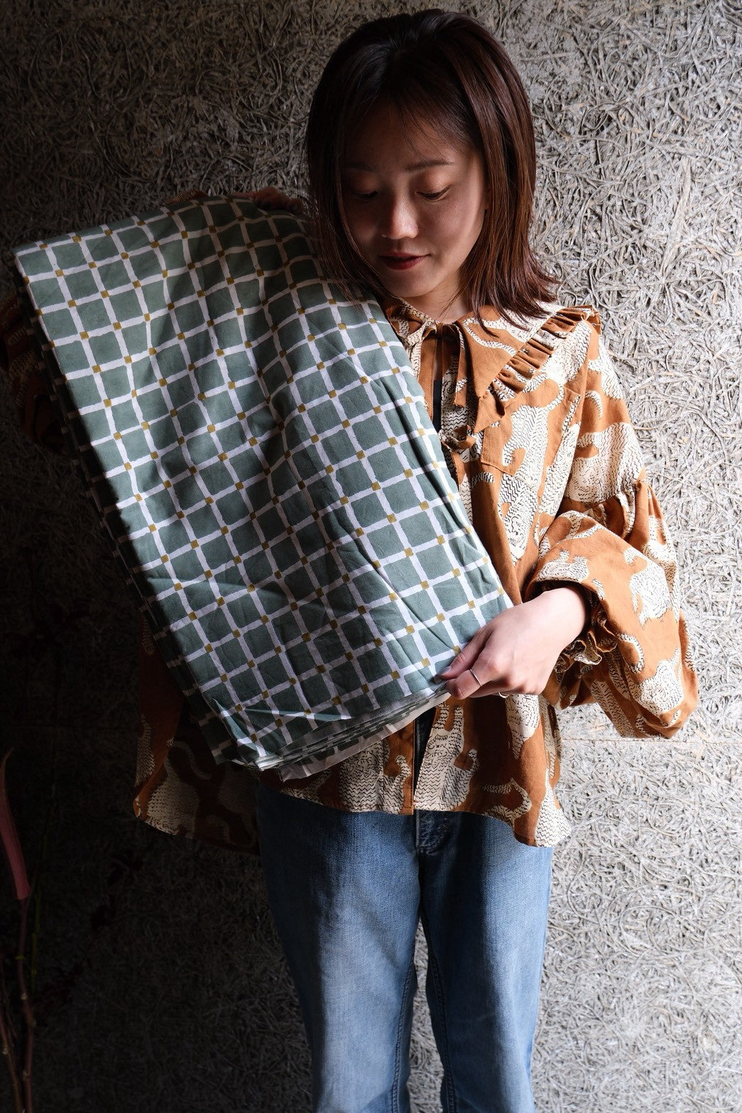 sailor puff blouse ｜ BLOCK PRINT